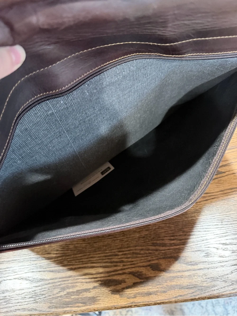 Vintage Hulsh Leather Briefcase in Dark Brown with Buckle Straps